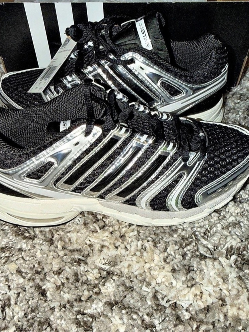 adidas Adistar Control 5 W Athletic Shoes Black & White US 8 NWT